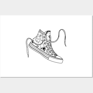 Aries High tops - Black &amp; white Posters and Art